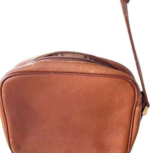 Burberrys Haymarket Scalloped leather crossbody bag Nova check lining Vintage - Picture 3 of 8